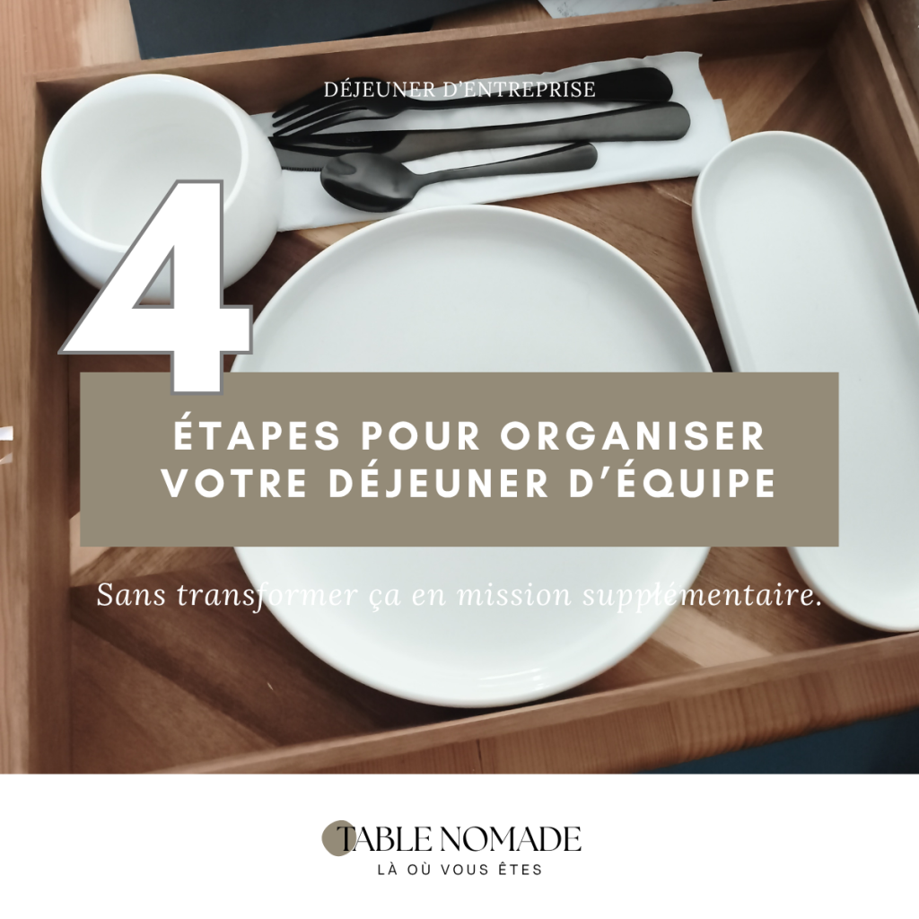 Table nomade - Déjeuner d'équipe 4 étapes pour organiser votre déjeuner d'équipe