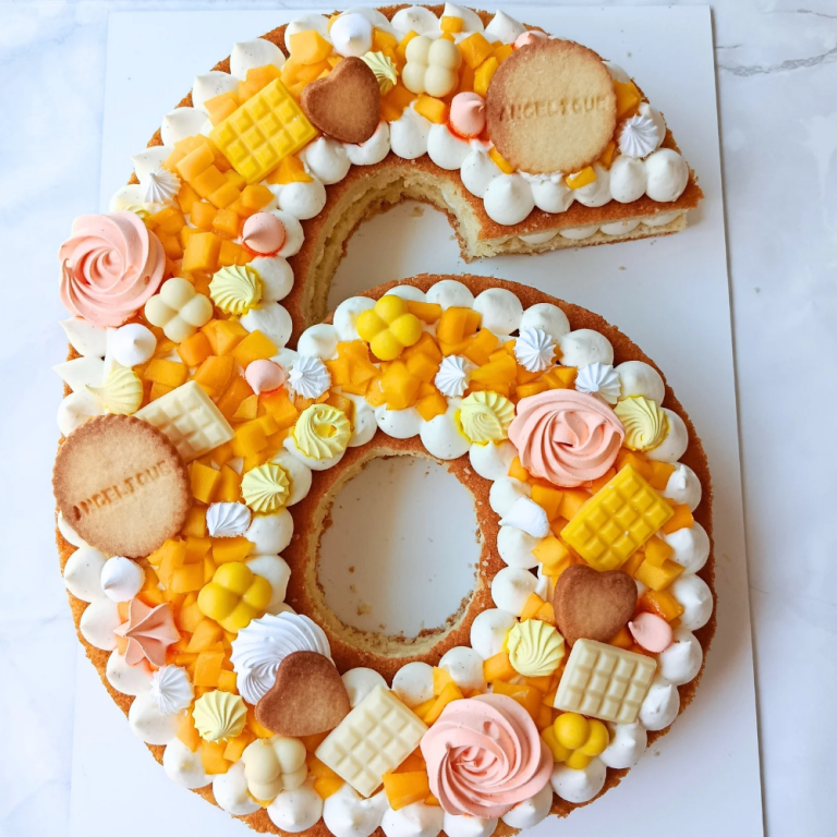 Number cake chiffre 6 pour anniversaires et dates importantes